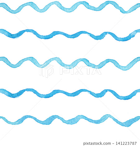 Watercolor wavy pattern material Watercolor wavy pattern material 141223787