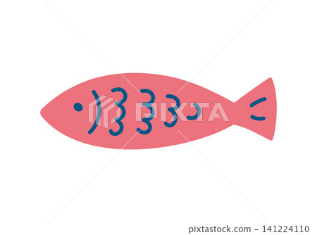 北歐風格的紅魚插圖 北歐風格的紅魚插圖 141224110