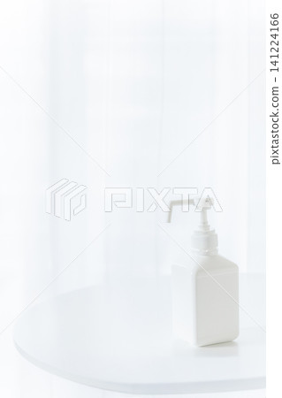 Hand sanitizer alcohol spray bottle, white, copy space, hygiene Hand sanitizer alcohol spray bottle, white, copy space, hygiene 141224166