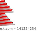 Indonesian Waving Red and White Flag Dynamic Layered Vertical Left Border on White Background 141224234