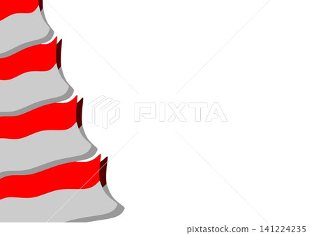 Indonesian Waving Red and White Flag 3D Layered Vertical Left Border on White Background Indonesian Waving Red and White Flag 3D Layered Vertical Left Border on White Background 141224235