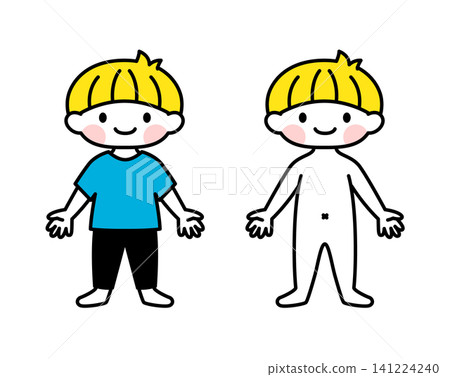 【醫療/兒童保育】兒童身體插圖(男孩) 【醫療/兒童保育】兒童身體插圖(男孩) 141224240