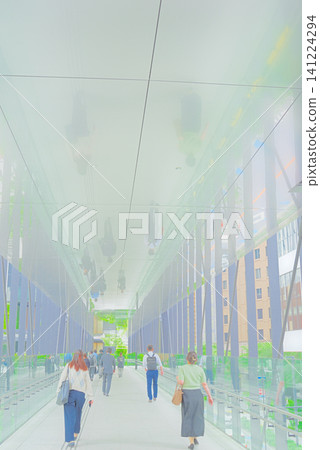 市中心,改造後的辦公區(通道),高調基調 市中心,改造後的辦公區(通道),高調基調 141224294