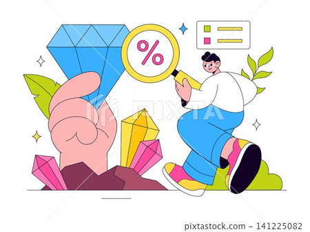 Mineralogist Vector Illustration Featuring Gemstone Analysis, Geological Research, Mineral Exploration, Mining, and Laboratory Science Mineralogist Vector Illustration Featuring Gemstone Analysis, Geological Research, Mineral Exploration, Mining, and Laboratory Science 141225082