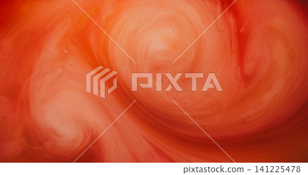 Haze swirl. Paint spiral. Liquid dye stream curl red orange texture. Vivid art fluid defocused vortex color flow abstract background. Haze swirl. Paint spiral. Liquid dye stream curl red orange texture. Vivid art fluid defocused vortex color flow abstract background. 141225478