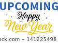 Colorful handwritten upcoming Happy New Year text design 141225498