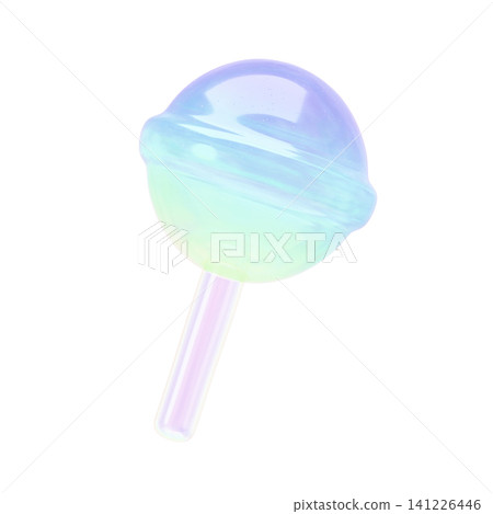 Dreamy and cute puffy sticker-style icons: Lollipop candy Dreamy and cute puffy sticker-style icons: Lollipop candy 141226446