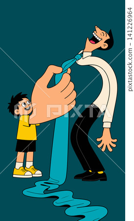 Playful Father and Son Interaction Playful Father and Son Interaction 141226964