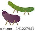Spirit cows and horses for the Obon festival: Eggplant cow and cucumber horse 141227981