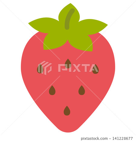 Retro pop strawberry icon Retro pop strawberry icon 141228677