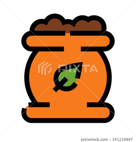 Organic soil fertilizer compound concept in sack Organic soil fertilizer compound concept in sack 141228997