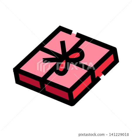 Pink gift box celebrating special moment icon Pink gift box celebrating special moment icon 141229018