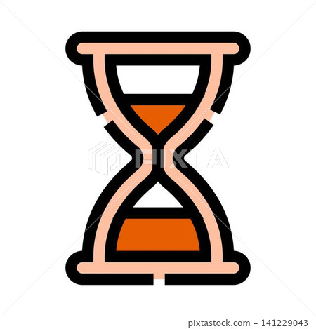 Hourglass icon measuring passing time and deadline concept Hourglass icon measuring passing time and deadline concept 141229043