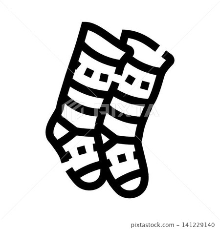 Pair of striped socks hosiery clothing icon Pair of striped socks hosiery clothing icon 141229140
