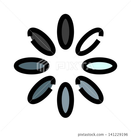 Loading circle icon indicating data processing or buffering Loading circle icon indicating data processing or buffering 141229196