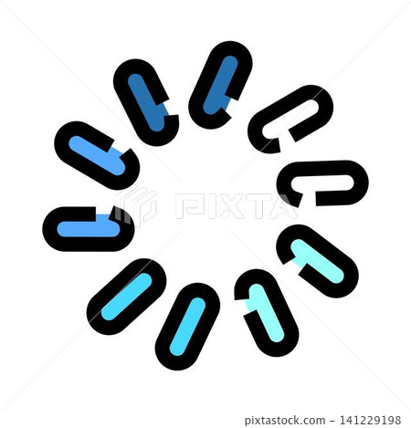 Loading icon representing digital buffering process Loading icon representing digital buffering process 141229198