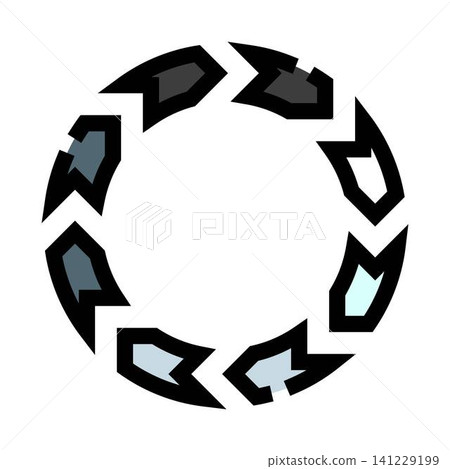 Circular arrows forming continuous rotation refresh process Circular arrows forming continuous rotation refresh process 141229199