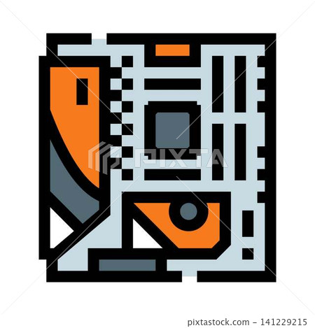 Motherboard computer hardware processing technology digital icon Motherboard computer hardware processing technology digital icon 141229215