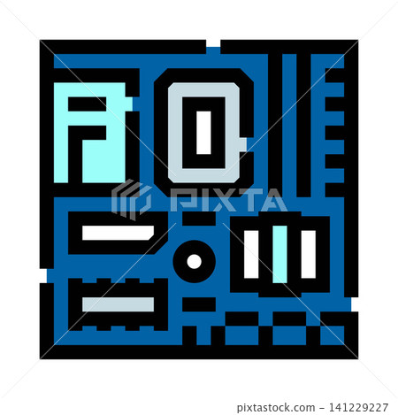 Motherboard circuit board with electronic components 141229227