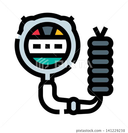 Diving pressure gauge measuring underwater breathing equipment 141229238
