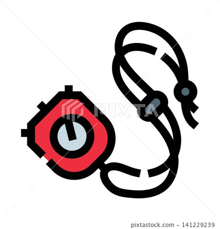 Red stopwatch tracking race speed and sport competition Red stopwatch tracking race speed and sport competition 141229239