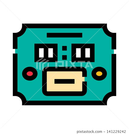Electronic scoreboard displaying game time and points Electronic scoreboard displaying game time and points 141229242