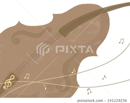 Simple violin and musical note background image Simple violin and musical note background image 141229256