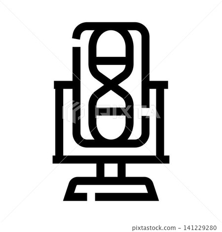 Hourglass sand timer for time management icon Hourglass sand timer for time management icon 141229280