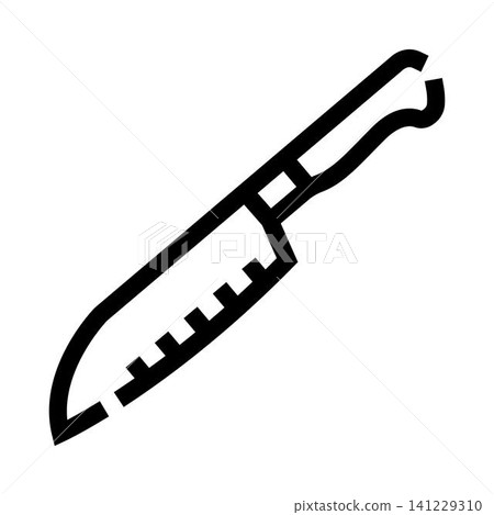 Kitchen utility knife line icon design Kitchen utility knife line icon design 141229310