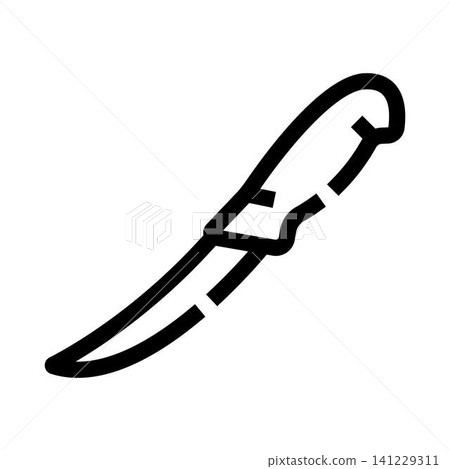 Fillet knife tool outline for cooking and kitchen 141229311