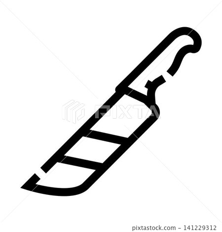 Kitchen cutting tool outline icon Kitchen cutting tool outline icon 141229312