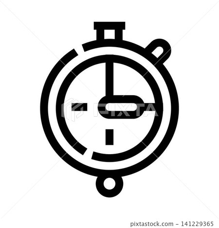 Stopwatch timer icon outlining chronometer speed concept Stopwatch timer icon outlining chronometer speed concept 141229365