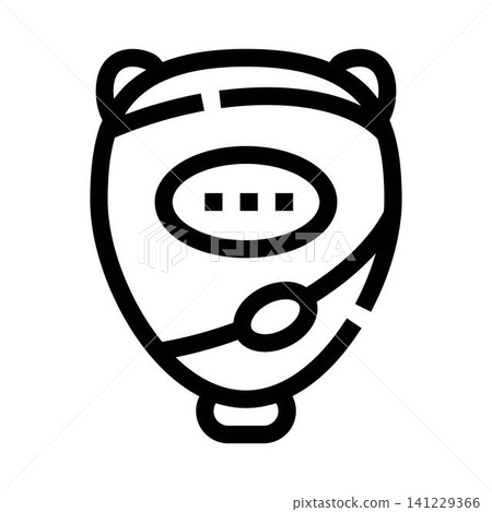 Headset icon showing virtual assistant communication Headset icon showing virtual assistant communication 141229366