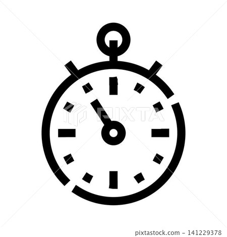 Stopwatch measuring time and deadline for efficiency icon Stopwatch measuring time and deadline for efficiency icon 141229378