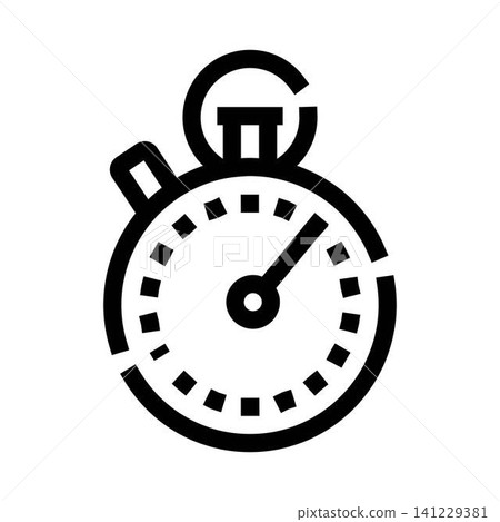 Stopwatch icon measuring time and tracking speed Stopwatch icon measuring time and tracking speed 141229381