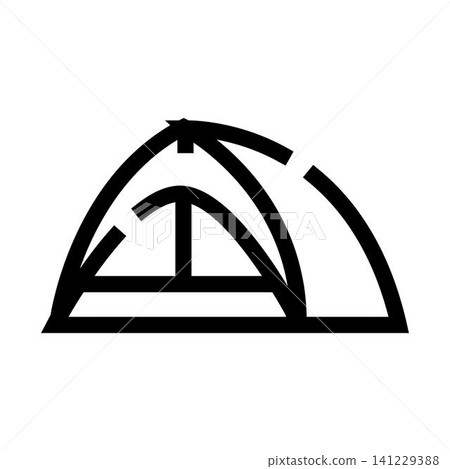 Camping shelter illustrating outdoor adventure and travel concept Camping shelter illustrating outdoor adventure and travel concept 141229388