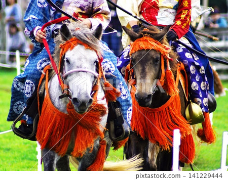 Yabusame, a major event in traditional festivals. Yabusame, a major event in traditional festivals. 141229444