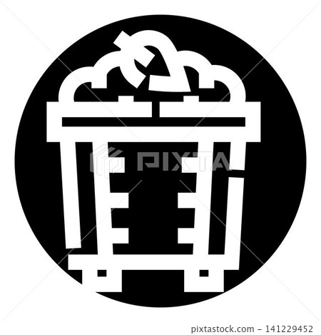 Recycling bin filled with organic waste concept Recycling bin filled with organic waste concept 141229452