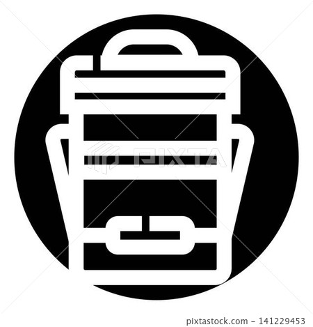 Backpack icon vector graphic for travel gear Backpack icon vector graphic for travel gear 141229453
