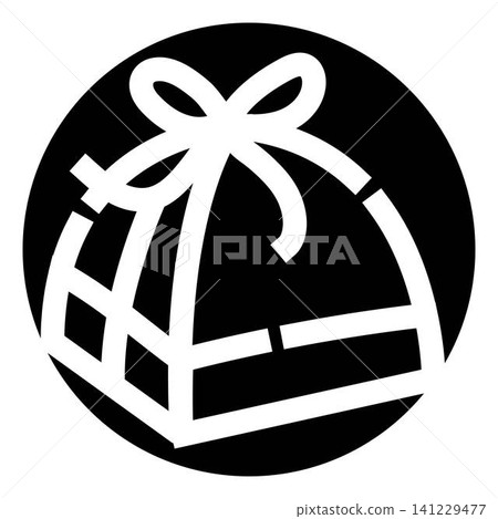 Gift box with a bow icon logo Gift box with a bow icon logo 141229477
