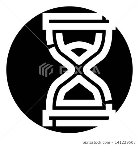 Hourglass icon showing passing time and countdown Hourglass icon showing passing time and countdown 141229505