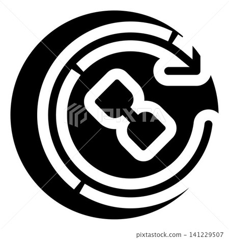 Hourglass icon tracking time and managing deadlines Hourglass icon tracking time and managing deadlines 141229507