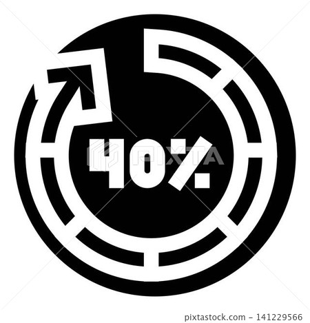 Financial discount representing 40 percent progress loading Financial discount representing 40 percent progress loading 141229566