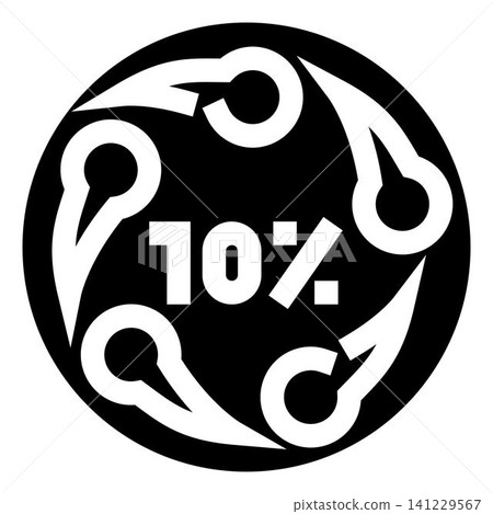 Ten percent discount icon for business promotion Ten percent discount icon for business promotion 141229567