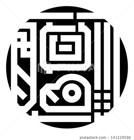 Abstract circular geometric pattern electronics technology design Abstract circular geometric pattern electronics technology design 141229586