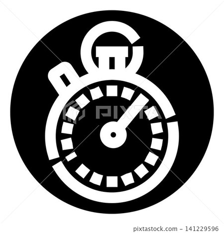 Stopwatch timer measuring speed and efficiency icon Stopwatch timer measuring speed and efficiency icon 141229596