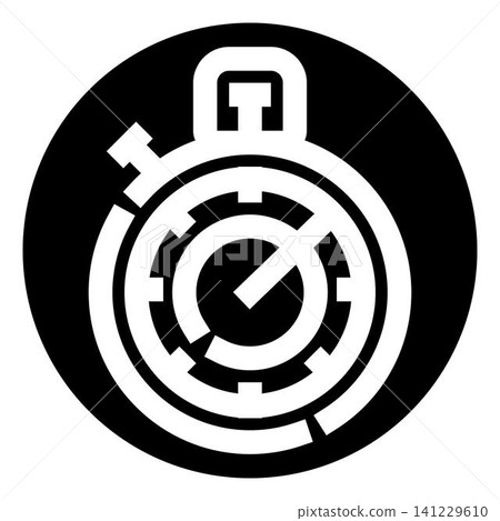 Stopwatch timer icon measuring elapsed time concept Stopwatch timer icon measuring elapsed time concept 141229610
