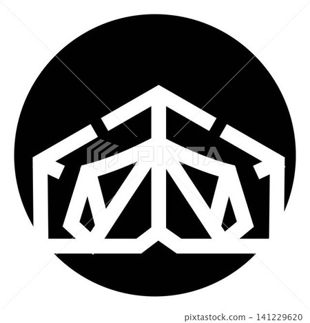 Abstract geometric logo design with structural lines Abstract geometric logo design with structural lines 141229620