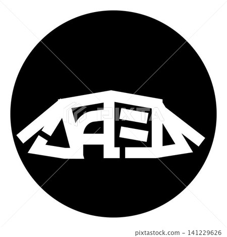 Abstract logo incorporating stylized letters in black and white Abstract logo incorporating stylized letters in black and white 141229626
