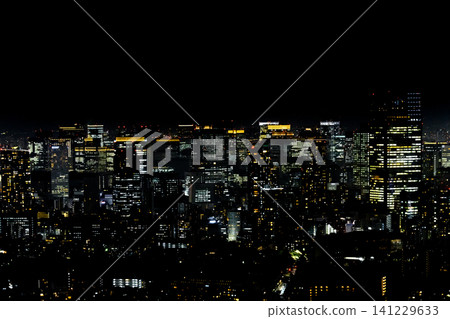Night view building group Night view building group 141229633